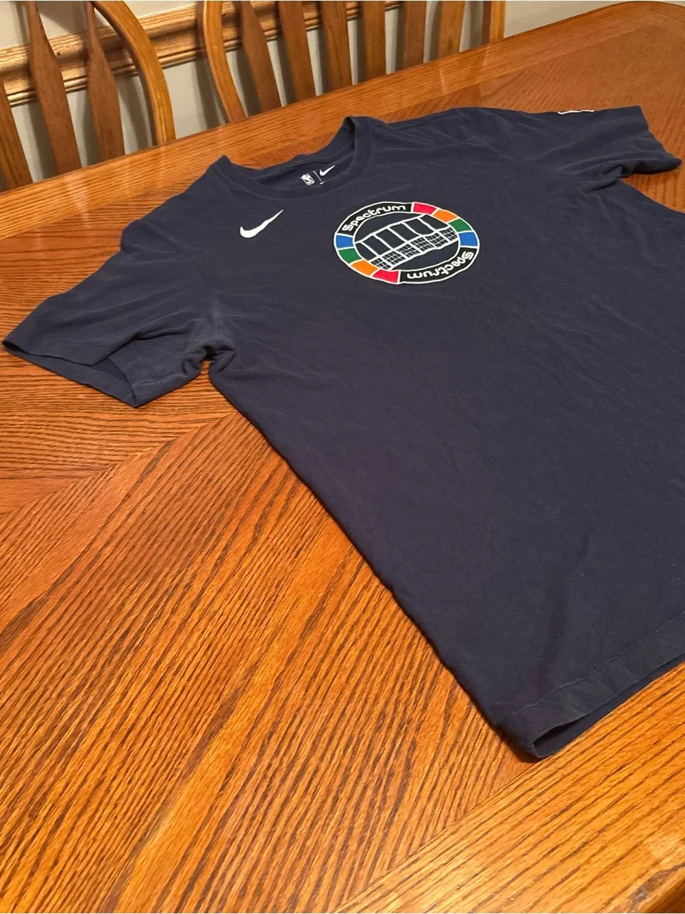 Nike Philadelphia 76ers NBA 75th Anniversary Spectrum Arena Dri-FIT Navy T-Shirt